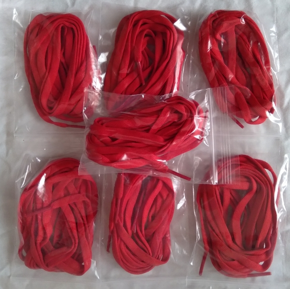 Red Shoe Lace Bundle ("7 Pairs of Sneaker Laces Lot") - Picture 3 of 7
